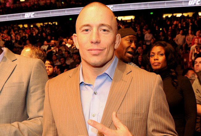 ANAHEIM, CA - NOVEMBER 12:  Mixed martial arts fighter Georges St-Pierre attends UFC on Fox:  Live Heavyweight Championship at the Honda Center on November 12, 2011 in Anaheim, California.  (Photo by Jason Merritt/Getty Images)