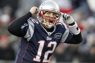 FOXBORO, MA - DECEMBER 24: Tom Brady #12 of the New England Patriots calls out signals against the Miami Dolphins during the second half of New England's 27-24 win at Gillette Stadium on December 24, 2011 in Foxboro, Massachusetts.  (Photo by Winslow Townson/Getty Images)