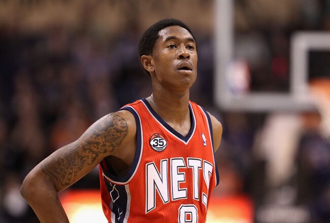 PHOENIX, AZ - JANUARY 13:  MarShon Brooks #9 of the New Jersey Nets in action during the NBA game against the Phoenix Suns at US Airways Center on January 13, 2012 in Phoenix, Arizona. The Nets defeated the Suns 110-103.   NOTE TO USER: User expressly acknowledges and agrees that, by downloading and or using this photograph, User is consenting to the terms and conditions of the Getty Images License Agreement.  (Photo by Christian Petersen/Getty Images)