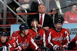 WASHINGTON, DC - DECEMBER 13:  Head coach Dale Hunter of the Washington Capitals looks up at the scoreboard during the game against the Philadelphia Flyers at the Verizon Center on December 13, 2011 in Washington, DC. Philadelphia won the game 5-1.  (Photo by Greg Fiume/Getty Images)
