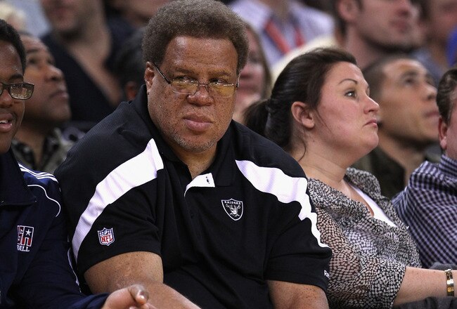 OAKLAND, CA - JANUARY 10:  Oakland Raiders new general manager Reggie McKenzie watches the Golden State Warriors play the Miami Heat at Oracle Arena on January 10, 2012 in Oakland, California.  NOTE TO USER: User expressly acknowledges and agrees that, by downloading and or using this photograph, User is consenting to the terms and conditions of the Getty Images License Agreement.  (Photo by Ezra Shaw/Getty Images)