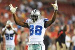 TAMPA, FL - DECEMBER 17:  Wide receiver Dez Bryant #88 of the Dallas Cowboys waives to fans before play against the Tampa Bay Buccaneers December 17, 2011 at Raymond James Stadium in Tampa, Florida. (Photo by Al Messerschmidt/Getty Images)