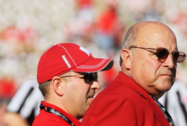 PASADENA, CA - JANUARY 02:  Director of Athletics Barry Alvarez of the Wisconsin Badgers stands on the field before the Badgers take on the Oregon Ducks in the 98th Rose Bowl Game on January 2, 2012 in Pasadena, California.  (Photo by Jeff Gross/Getty Images)