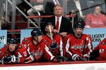 WASHINGTON, DC - DECEMBER 13:  Head coach Dale Hunter of the Washington Capitals looks up at the scoreboard during the game against the Philadelphia Flyers at the Verizon Center on December 13, 2011 in Washington, DC. Philadelphia won the game 5-1.  (Photo by Greg Fiume/Getty Images)