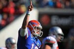 JACKSONVILLE, FL - JANUARY 02:  Quarterback John Brantley #12 of the Florida Gators celebrates a first half touchdown during the TaxSlayer.com Gator Bowl against the Ohio State Buckeyes at EverBank Field on January 2, 2012 in Jacksonville, Florida.  (Photo by Scott Halleran/Getty Images)