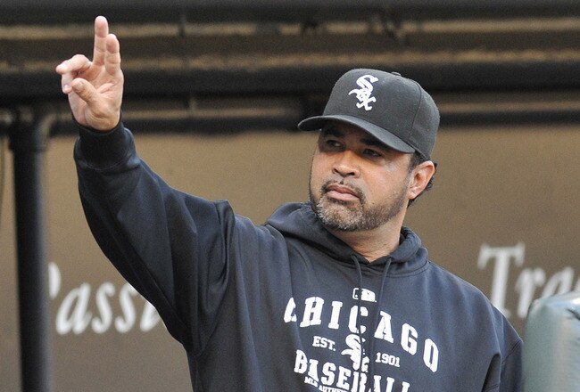 CHICAGO, IL - AUGUST 20: Ozzie Guillen #13 manager of the Chicago White Sox  during a game against the Texas Rangers  on August 20, 2011 at U.S. Cellular Field in Chicago, Illinois.  (Photo by David Banks/Getty Images)