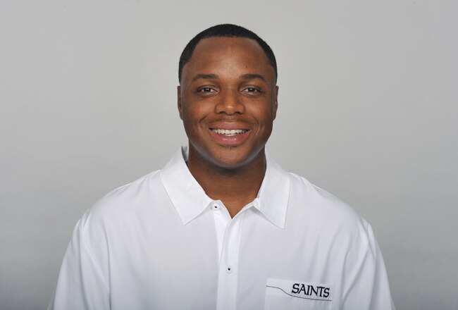 METAIRE, LA - CIRCA 2011: In this handout image provided by the NFL, Tony Oden of the New Orleans Saints poses for his NFL headshot circa 2011 in Metairie, Louisiana. (Photo by NFL via Getty Images)