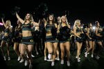 PASADENA, CA - JANUARY 02:  Oregon Ducks cheerleaders celebrate the Ducks 45-38 victory against the Wisconsin Badgers at the 98th Rose Bowl Game on January 2, 2012 in Pasadena, California.  (Photo by Stephen Dunn/Getty Images)