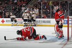 NEWARK, NJ - JANUARY 19:  The Boston Bruins celebrate a goal by Gregory Campbell #11 against the New Jersey Devils at the Prudential Center on January 19, 2012 in Newark, New Jersey. The Bruins defeated the Devils 4-1.  (Photo by Bruce Bennett/Getty Images)