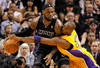MIAMI, FL - JANUARY 19:  LeBron James #6 of the Miami Heat is guarded by Kobe Bryant #24 of the Los Angeles Lakers during a game at American Airlines Arena on January 19, 2012 in Miami, Florida. NOTE TO USER: User expressly acknowledges and agrees that, by downloading and/or using this Photograph, User is consenting to the terms and conditions of the Getty Images License Agreement.  (Photo by Mike Ehrmann/Getty Images)