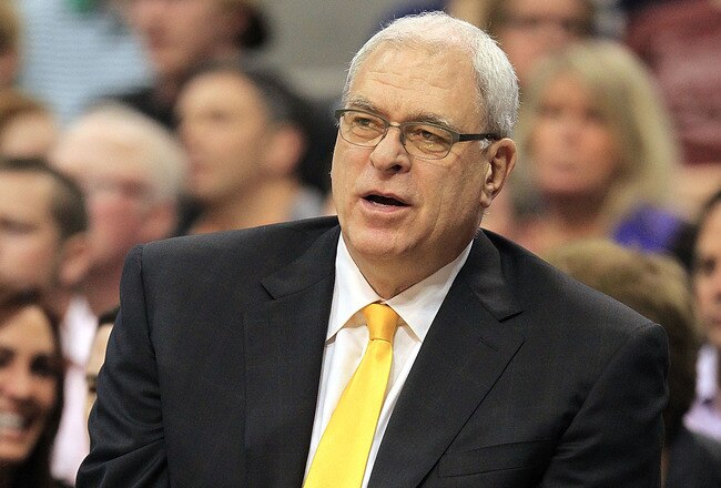 DALLAS, TX - MARCH 12:  Head coach Phil Jackson of the Los Angeles Lakers at American Airlines Center on March 12, 2011 in Dallas, Texas.  NOTE TO USER: User expressly acknowledges and agrees that, by downloading and or using this photograph, User is consenting to the terms and conditions of the Getty Images License Agreement.  (Photo by Ronald Martinez/Getty Images)