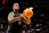 MIAMI, FL - JANUARY 19: Eddy Curry #34 of the Miami Heat shoots a free throw during a game against the Los Angeles Lakers at American Airlines Arena on January 19, 2012 in Miami, Florida. NOTE TO USER: User expressly acknowledges and agrees that, by downloading and/or using this Photograph, User is consenting to the terms and conditions of the Getty Images License Agreement.  (Photo by Mike Ehrmann/Getty Images)
