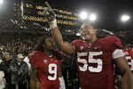 PALO ALTO, CA - NOVEMBER 27:  Jonathan Martin #55 and Richard Sherman #9 of the Stanford Cardinal celebrate after they beat the Oregon State Beavers at Stanford Stadium on November 27, 2010 in Palo Alto, California.  (Photo by Ezra Shaw/Getty Images)