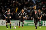 MANCHESTER, ENGLAND - DECEMBER 07:  The Bayern Muenchen players look on after conceding a goal during the UEFA Champions League Group A match between Manchester City and FC Bayern Muenchen at the Etihad Stadium on December 7, 2011 in Manchester, England. (Photo by Michael Regan/Getty Images)