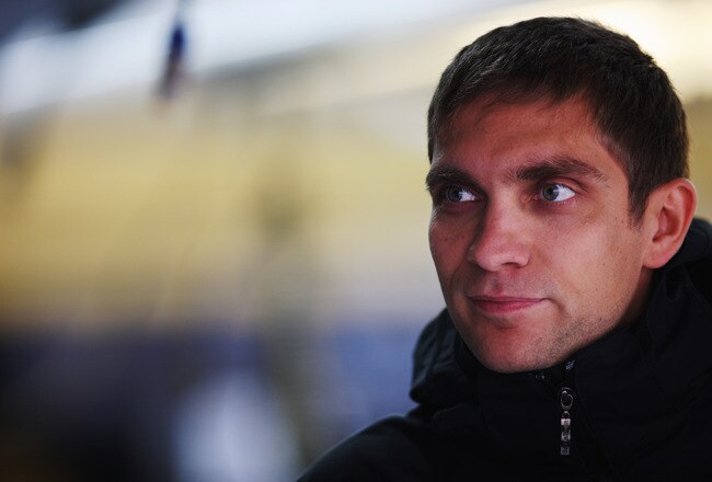 YEONGAM-GUN, SOUTH KOREA - OCTOBER 14:  Vitaly Petrov of Russia and Renault prepares to drive during practice for the Korean Formula One Grand Prix at the Korea International Circuit on October 14, 2011 in Yeongam-gun, South Korea.  (Photo by Mark Thompson/Getty Images)