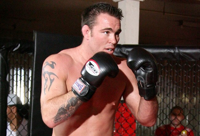 HOLLYWOOD - MARCH 17:  Strikeforce World Lightweight Champion Gilbert 'El Nino' Melendez and Strikeforce World Middleweight Champion Jake Shields attend the CBS' Strikeforce MMA Fighters Open Media Workout on March 17, 2010 in Hollywood, California.  (Photo by Valerie Macon/Getty Images)
