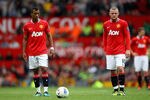 MANCHESTER, ENGLAND - AUGUST 28:  Nani and Wayne Rooney of Manchester United prepare to take a free kick during the Barclays Premier League match between Manchester United and Arsenal at Old Trafford on August 28, 2011 in Manchester, England.  (Photo by Alex Livesey/Getty Images)