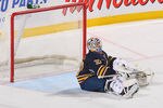 BUFFALO, NY - DECEMBER 26: Ryan Miller #30 of the Buffalo Sabres sits on the ice after giving up Washingtons' second goal of the game at First Niagara Center on December 26, 2011 in Buffalo, New York.Buffalo won 4-2.  (Photo by Rick Stewart/Getty Images)