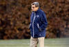 STATE COLLEGE, PA - NOVEMBER 09:  Penn State University head football coach Joe Paterno watches his team during practice on November 9, 2011 in State College, Pennsylvania.  (Photo by Rob Carr/Getty Images)