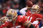 SAN FRANCISCO, CA - JANUARY 02:    Alex Smith #11 of the San Francisco 49ers passes against the Arizona Cardinals during an NFL game at Candlestick Park on January 2, 2011 in San Francisco, California.  (Photo by Jed Jacobsohn/Getty Images)
