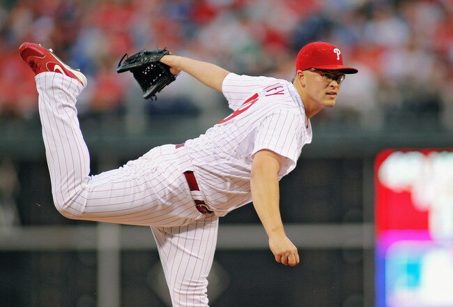 PHILADELPHIA , PA - AUGUST 18:  Vance Worley #49 of the Philadelphia Phillies pitches against the Arizona Diamondbacks at Citizens Bank Park on August 18, 2011 in Philadelphia, Pennsylvania.  (Photo by Len Redkoles/Getty Images)