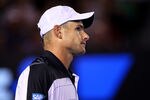 MELBOURNE, AUSTRALIA - JANUARY 19:  Andy Roddick of the United States looks on between points in his second round match against Lleyton Hewitt of Australia during day four of the 2012 Australian Open at Melbourne Park on January 19, 2012 in Melbourne, Australia.  (Photo by Mark Kolbe/Getty Images)