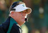 PASADENA, CA - JANUARY 02:  Head coach Chip Kelly of the Oregon Ducks calls out in the second quarter while taking on the Wisconsin Badgers at the 98th Rose Bowl Game on January 2, 2012 in Pasadena, California.  (Photo by Jeff Gross/Getty Images)