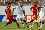 TAMPA, FL - JUNE 11:  Clint Dempsey #8 of the United States advances the ball against Team Panama during the CONCACAF Gold Cup Match at Raymond James Stadium on June 11, 2011 in Tampa, Florida.  (Photo by J. Meric/Getty Images)