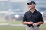 HEMPFIELD TOWNSHIP, PA - AUGUST 20:  Former Ohio State Unversity football head coach Jim Tressel laughs following Terrelle Pryor's pro day at a practice facility on August 20, 2011 in Hempfield Township, Pennsylvania.  (Photo by Jared Wickerham/Getty Images)
