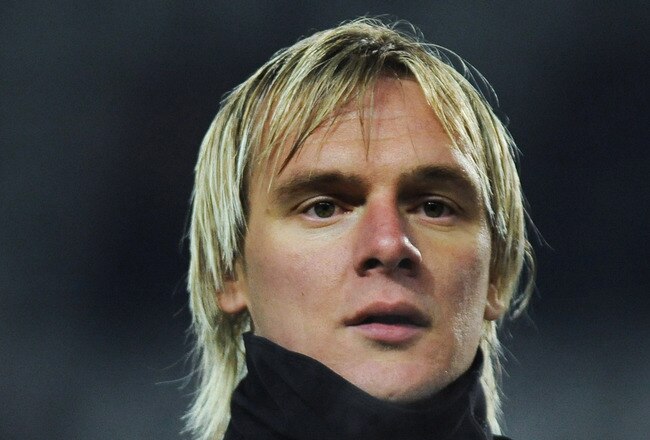 TURIN, ITALY - DECEMBER 16:  Milos Krasic of Juventus FC looks on prior to the UEFA Europa League group A match between Juventus FC and Manchester City at Stadio Olimpico di Torino on December 16, 2010 in Turin, Italy.  (Photo by Valerio Pennicino/Getty Images)