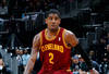 ATLANTA, GA - JANUARY 21:  Kyrie Irving #2 of the Cleveland Cavaliers drives against the Atlanta Hawks at Philips Arena on January 21, 2012 in Atlanta, Georgia.  NOTE TO USER: User expressly acknowledges and agrees that, by downloading and or using this photograph, User is consenting to the terms and conditions of the Getty Images License Agreement.  (Photo by Kevin C. Cox/Getty Images)