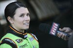 DAYTONA BEACH, FL - JANUARY 13:  Danica Patrick, driver of the #10 GoDaddy.com Chevrolet, speaks with the media during Daytona Preseason Thunder at Daytona International Speedway on January 13, 2012 in Daytona Beach, Florida.  (Photo by Jared C. Tilton/Getty Images for NASCAR)