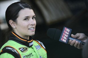 DAYTONA BEACH, FL - JANUARY 13:  Danica Patrick, driver of the #10 GoDaddy.com Chevrolet, speaks with the media during Daytona Preseason Thunder at Daytona International Speedway on January 13, 2012 in Daytona Beach, Florida.  (Photo by Jared C. Tilton/Getty Images for NASCAR)