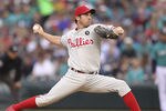 SEATTLE - JUNE 17:  Starting pitcher Roy Oswalt #44 of the Philadelphia Phillies throws against the Seattle Mariners at Safeco Field on June 17, 2011 in Seattle, Washington. (Photo by Otto Greule Jr/Getty Images)