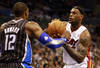 ORLANDO, FL - FEBRUARY 03:  Forward LeBron James #6 (R) of the Miami Heat drives against center Dwight Howard #12 of the Orlando Magic at Amway Arena on February 3, 2011 in Orlando, Florida. NOTE TO USER: User expressly acknowledges and agrees that, by downloading and or using this photograph, User is consenting to the terms and conditions of the Getty Images License Agreement. (Photo by Marc Serota/Getty Images)