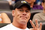 ST. PETERSBURG - OCTOBER 04: Celebrity John Cena takes in Game Four of the American League Division Series between of the Tampa Bay Rays and the Texas Rangers at Tropicana Field on October 4, 2011 in St. Petersburg, Florida. (Photo by J. Meric/Getty Images)
