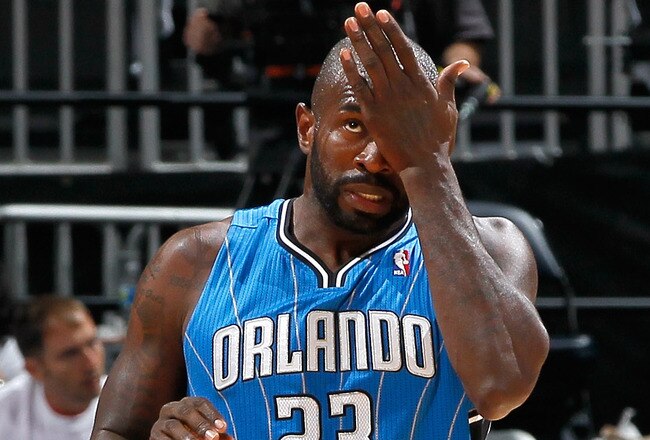 ATLANTA, GA - APRIL 22:  Jason Richardson #23 of the Orlando Magic against the Atlanta Hawks during Game Three of the Eastern Conference Quarterfinals in the 2011 NBA Playoffs at Philips Arena on April 22, 2011 in Atlanta, Georgia.  NOTE TO USER: User expressly acknowledges and agrees that, by downloading and or using this photograph, User is consenting to the terms and conditions of the Getty Images License Agreement.  (Photo by Kevin C. Cox/Getty Images)
