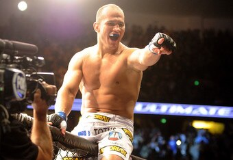 ANAHEIM, CA - NOVEMBER 12:  UFC World Heavyweight Champion Junior dos Santos is seen at UFC on Fox:  Live Heavyweight Championship at the Honda Center on November 12, 2011 in Anaheim, California.  (Photo by Jason Merritt/Getty Images)