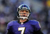 BALTIMORE, MD - JANUARY 15:  Billy Cundiff #7 of the Baltimore Ravens reacts during the third quarter of the AFC Divisional playoff game against the Houston Texans at M&T Bank Stadium on January 15, 2012 in Baltimore, Maryland.  (Photo by Patrick McDermott/Getty Images)