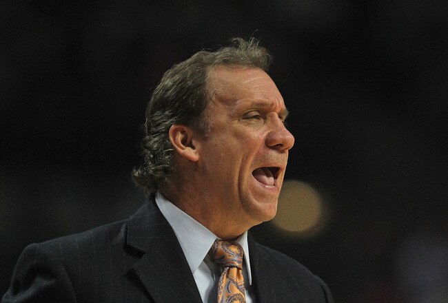CHICAGO, IL - JANUARY 11:  Head coach Flip Saunders of the Washington Wizards gives instructions to his team takes on the Chicago Bulls at the United Center on January 11, 2012 in Chicago, Illinois. The Bulls defeated the Wizards 78-64. NOTE TO USER: User expressly acknowledges and agrees that, by downloading and or using this photograph, User is consenting to the terms and conditions of the Getty Images License Agreement.  (Photo by Jonathan Daniel/Getty Images)