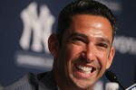 NEW YORK, NY - JANUARY 24:  Jorge Posada addresses the media during a press conference to announce his retirement from the New York Yankees at Yankee Stadium on January 24, 2012 in the Bronx borough of  New York City.  (Photo by Mike Stobe/Getty Images)