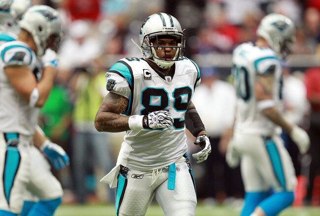 HOUSTON, TX - DECEMBER 18:  Steve Smith #89 of the Carolina Panthers at Reliant Stadium on December 18, 2011 in Houston, Texas.  (Photo by Ronald Martinez/Getty Images)