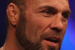 PHOENIX - AUGUST 13:  Randy Couture speaks with the media during the Strikeforce Challengers Main Card bout at Dodge Theater on August 13, 2010 in Phoenix, Arizona.  (Photo by Christian Petersen/Getty Images)