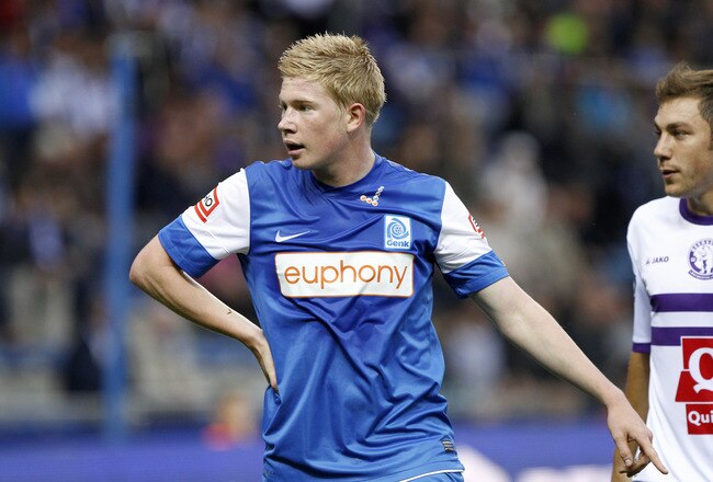 GENK, BELGIUM - JULY 30: Kevin De Bruyne of Genk looks on during the Jupiler Pro League Match between KRC Genk and Beerschot AC at the Cristal Arena on 30 July 2011 in Genk,Belgium. (Photo by Kristof Van Accom/EuroFootball/Getty Images)