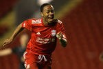 LIVERPOOL, ENGLAND - FEBRUARY 14:  Raheem Sterling of Liverpool celebrates after scoring his first goal during the FA Youth Cup match between Liverpool and Southend United at Anfield on February 14, 2011 in Liverpool, England.  (Photo by Clive Brunskill/Getty Images)