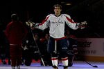 RALEIGH, NC - JANUARY 29:  Alexander Ovechkin #8 of the Washington Capitals reacts during the hardest shot part of the Honda NHL SuperSkills competition part of 2011 NHL All-Star Weekend at the RBC Center on January 29, 2011 in Raleigh, North Carolina.  (Photo by Kevin C. Cox/Getty Images)