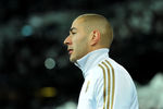 MADRID, SPAIN - JANUARY 18: Karim Benzema of Real Madrid enters the pitch during the Copa del Rey quarter final match between Real Madrid and Barcelona at Estadio Santiago Bernabeu on January 18, 2012 in Madrid, Spain.  (Photo by Jasper Juinen/Getty Images)