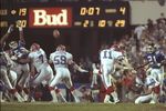12 Jan 1991: Kicker Scott Norwood #11 of the Buffalo Bills misses a 47-yard field goal wide right at the end of regulation during Super Bowl XXV against the New York Giants at Tampa Stadium in Tampa, Florida. The Giants won the game, 20-19.
