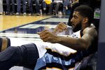 MEMPHIS, TN - MAY 13:  O.J. Mayo #32 of the Memphis Grizzlies reacts after making a basket and drawing a foul from the Oklahoma City Thunder in Game Six of the Western Conference Semifinals in the 2011 NBA Playoffs at FedExForum on May 13, 2011 in Memphis, Tennessee.  NOTE TO USER: User expressly acknowledges and agrees that, by downloading and/or using this photograph, User is consenting to the terms and conditions of the Getty Images License Agreement.  (Photo by Kevin C. Cox/Getty Images)