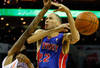 CHARLOTTE, NC - JANUARY 13:  Tyrus Thomas #12 of the Charlotte Bobcats fouls Tayshaun Prince #22 of the Detroit Pistons during their game at Time Warner Cable Arena on January 13, 2012 in Charlotte, North Carolina. NOTE TO USER: User expressly acknowledges and agrees that, by downloading and or using this photograph, User is consenting to the terms and conditions of the Getty Images License Agreement.  (Photo by Streeter Lecka/Getty Images)